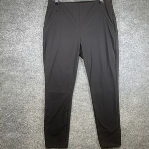 Duluth Trading Flexcellent Skinny Ankle Pants Women 14 Black Stretch Minimalism